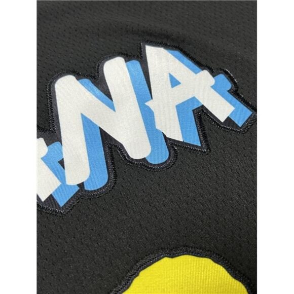 New Indiana Pacers Black Gold Blue Basketball Jersey Tyrese Haliburton #0 - Picture 3 of 5